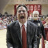 FILE - In this Feb. 2, 2011, file photo, Indiana coach Tom Crean reacts after Indiana defeated Minnesota 60-57 in an NCAA college basketball game in Bloomington, Ind., The Hoosiers are No. 1 in The Associated Press' preseason Top 25 for the third time and the first since the 1979-80 season. They received 43 first-place votes from the 65-member national media panel Friday. (AP Photo/Darron Cummings, File)