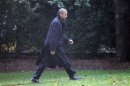 U.S. President Obama walks to the Oval Office of the White House upon his return to Washington
