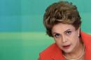 Brazil's President Dilma Rousseff attends a breakfast with journalists at the Planalto Palace in Brasilia