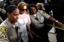 Actress Lindsay Lohan arrives for court at the Airport Branch of the Los Angeles Superior Courthouse in Los Angeles