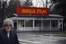 A man passes ''Avala Film" in Belgrade