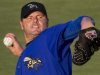 Sugar Land Skeeters starter Roger Clemens warms up before a minor league baseball game against the Long Island Ducks at Constellation Field Friday, Sept. 7, 2012, in Sugar Land, Texas. (AP Photo/Houston Chronicle, Brett Coomer)  MANDATORY CREDIT