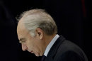 ** FILE ** In this Dec. 21, 2011, file photo, Ettore Gotti Tedeschi, head of the Vatican bank I.O.R., leaves after greeting Pope Benedict XVI at the end of a weekly general audience at the Vatican. Gotti Tedeschi was ousted after a no-confidence vote of the Vatican bank I.O.R. governing body on Thursday, May 24, 2012. (AP Photo/Andrew Medichini)