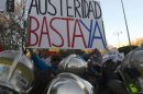 Una manifestación contra la política de austeridad del Gobierno convocada el 23 de febrero de 2013 en Madrid