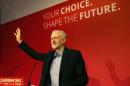 The new leader of Britain's opposition Labour Party Jeremy Corbyn makes his inaugural speech at the Queen Elizabeth Centre in central London
