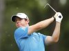Rory Mcllroy of Northern Ireland watches his tee shot on the second hole during the final round of the Wells Fargo Championship PGA golf tournament in Charlotte