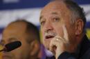 Brazil's coach Luiz Felipe Scolari answers questions during a press conference at the Granja Comary training center in Teresopolis, Brazil, Wednesday, July 9, 2014. Brazilians woke up this morning to dreadful headlines describing their soccer team's historic defeat of 7-1 to Germany in the World Cup's semifinal. (AP Photo/Leo Correa)