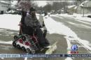Iraq war veteran creates wheelchair snow plow