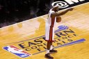 El alero estadounidense LeBron James, de los Miami Heat, en el partido contra Pacers, el 24 de mayo de 2013.