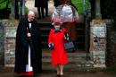 File photo of Britain's Queen Elizabeth leaving after attending the Christmas Day service at church in Sandringham, eastern England