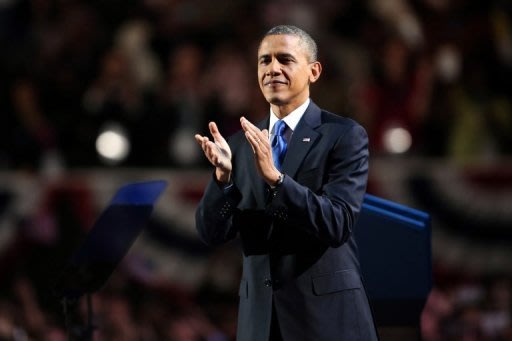 الرئيس الاميركي باراك اوباما يحتفل باعادة انتخابه لولاية ثانية