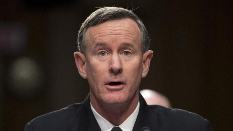 FILE - In this March 5, 2013, file photo, Navy Adm. William McRaven, commander, U.S. Special Operations Command, testifies on Capitol Hill in Washington. A newly-released email shows that 11 days after the killing of terror leader Osama bin Laden in 2011, McRaven ordered subordinates to destroy any photographs of the al-Qaida founder's corpse or turn them over to the CIA. (AP Photo/Evan Vucci, File)