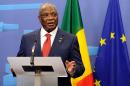 Mali's President Ibrahim Boubacar Keita speaks during a press conference on December 9, 2013 at the European Union headquarters in Brussels