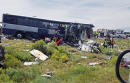 The Latest: Highway partially open after bus-truck crash