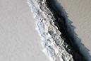 Antarctic ice shelf crack is moving at record speeds, poised to cleave off massive iceberg any minute
