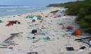 Plastic Pollution Litters Beach On Uninhabited Pacific Ocean Island