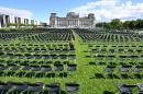 13,000 chairs outside German parliament in Greek migrant camps protest