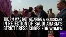 Theresa May arrives in Saudi Arabia without a headscarf to advocate for women