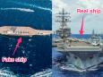 The 11-carrier US Navy is mocking Iran as 'experts' at making a dummy aircraft carrier to shoot at