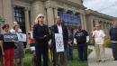 Missouri Activists Gather Outside Civil Rights Exhibit To Denounce Trump Voter Fraud Panel