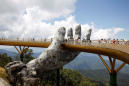Handy engineering: Vietnam's 'Golden Bridge' has giant support