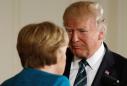 Awkwrd Body Language At Trump-Merkel Meeting