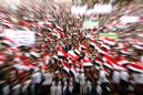 Rebel supporters flood Yemen streets on conflict anniversary