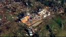 Aerials of tornado damage in Texas town