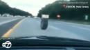 Loose tire rolls down New Jersey highway until crashing into car