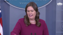 Sarah Sanders gets choked up after a young boy asks about school safety