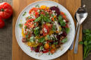 This heirloom tomato and beet salad is almost too pretty to eat