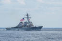 Two U.S. Navy warships sail through strategic Taiwan Strait