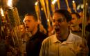 White supremacists carry torches and chant Nazi slogans at rally in Virginia