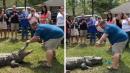 Man Uses Live Alligator For His Baby's Gender Reveal Party