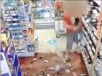 An angry woman wrecked the wine display at a supermarket after being asked to follow COVID-19 one-way system