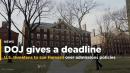 U.S. threatens to sue Harvard over admissions policies