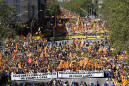 Multitudinaria marcha en Barcelona por la libertad de los independentistas presos