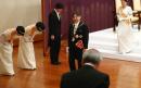 Japan's new emperor 'prays for happiness of the people' in first address