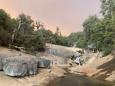 California wildfire traps campers in national forest