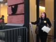 Laura Loomer: Alt-right commentator chains herself to Twitter HQ after being banned but gives up after two hours