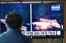 North Korea fires barrage of missiles from ground and air, South Korea military says