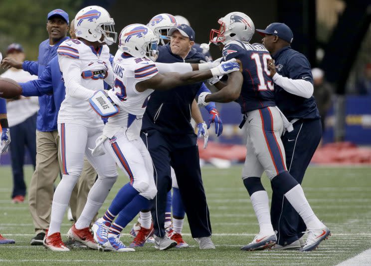 Bills say if Patriots run through their pregame drills again there will be another fight