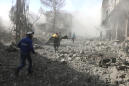 The Latest: Group says Syria death toll tops 100 for the day