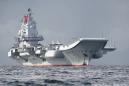 China's aircraft carrier spotted in huge naval drill