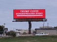 Giant billboard in Iowa directs people looking for campaign rally to 'Trump Covid superspreader event'
