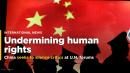 China seeks to silence critics at U.N. forums: rights body report