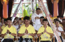 After rescue, soccer boys pray for protection at Thai temple