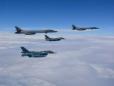 Japanese fighters conducted air drills with U.S. B-1B bombers on Tuesday