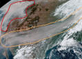 Satellite image shows Western wildfire smoke reaching Michigan