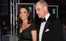 Duchess of Cambridge wears green with black sash in nod to Time's Up movement as Bafta stars turn out in black